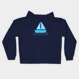 Cute sailboat Kids Hoodie